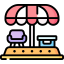 Sun umbrella icon 64x64