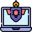 Cyber attack icon 64x64