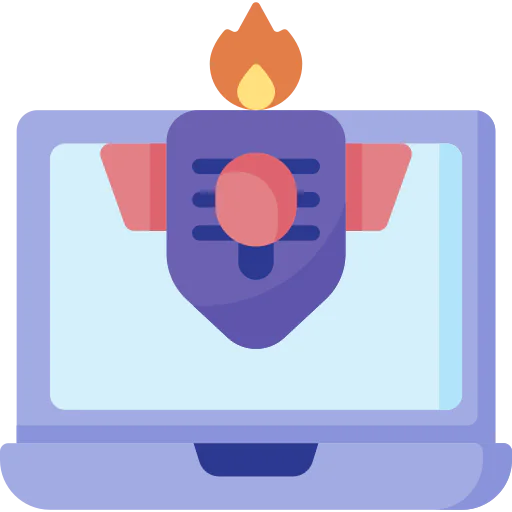 Cyber attack icon
