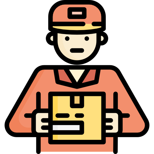 Delivery man icon