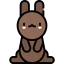Chocolate bunny icon 64x64