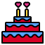 Wedding cake icon 64x64