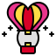 Air hot balloon icon 64x64