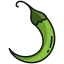 Green chili pepper icon 64x64