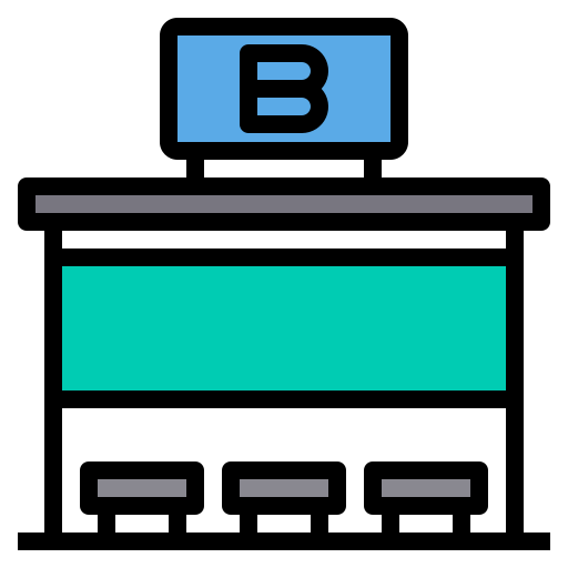 Bus stop icon