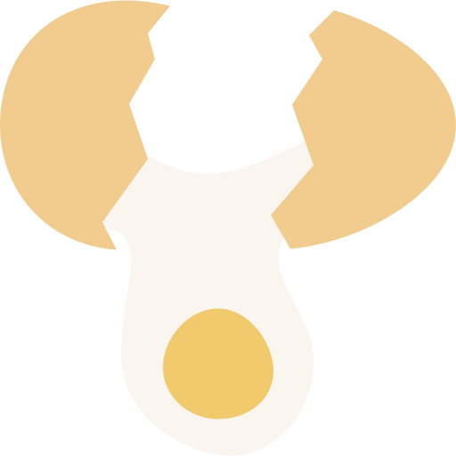 Cracked egg Ikona