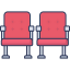 Cinema seats icon 64x64