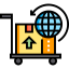 Worldwide shipping icon 64x64