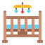 Baby crib icon 64x64
