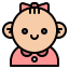 Baby girl icon 64x64