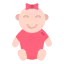 Baby girl icon 64x64