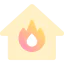Burning house icon 64x64