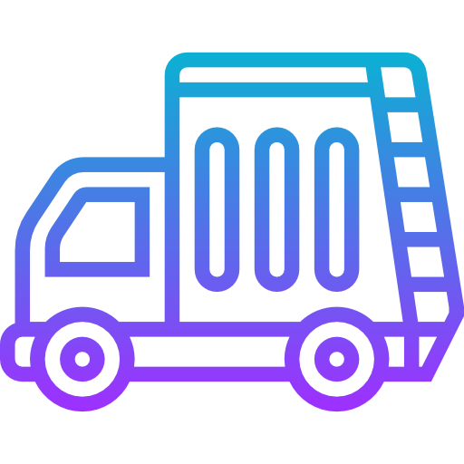 Recycling truck icon