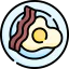 Egg and bacon ícono 64x64