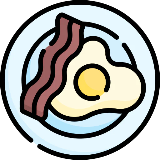 Egg and bacon icône