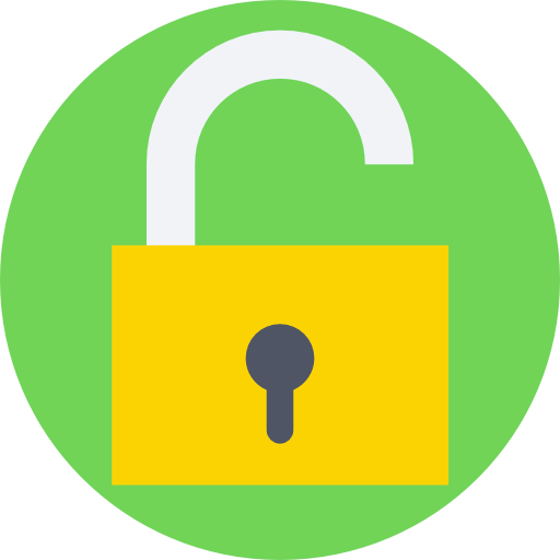 Open lock ícone