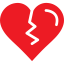 Broken heart icon 64x64