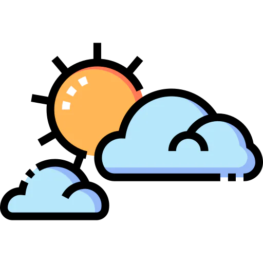 Clouds and sun Symbol