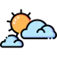 Облака и солнце иконка 64x64