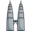 Petronas twin tower biểu tượng 64x64
