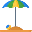 Beach umbrella icon 64x64