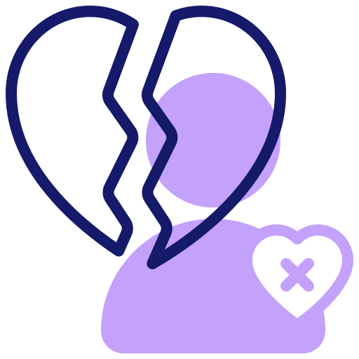 Broken heart icon