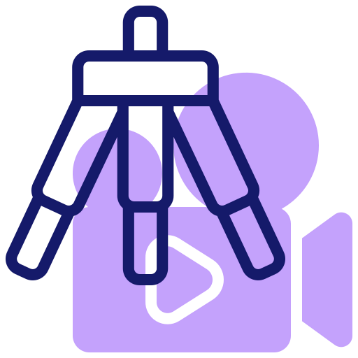 Camera tripod icon