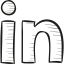 Linkedin Draw Logo Symbol 64x64