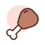 Chicken leg ícono 64x64