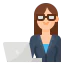 Businesswoman Symbol 64x64