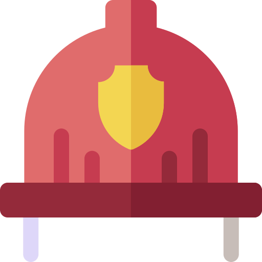 Firefighter helmet icon