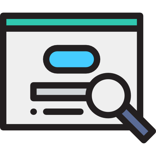 Magnifying lens アイコン