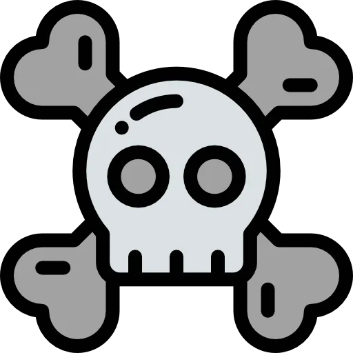 Skull and bones icon