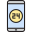 24 hours icon 64x64