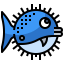 Рыба фугу иконка 64x64