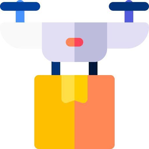 Drone delivery icon