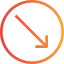 Diagonal arrow icon 64x64