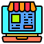 Online shopping icon 64x64