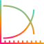 Line graph icon 64x64