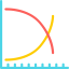 Line graph ícone 64x64