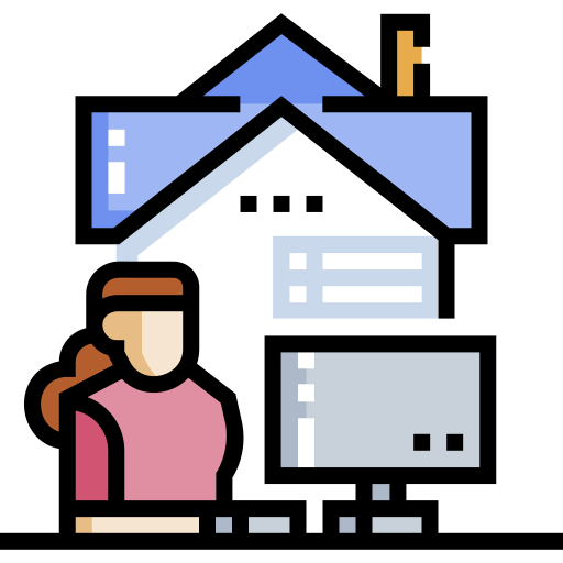 Working at home icon