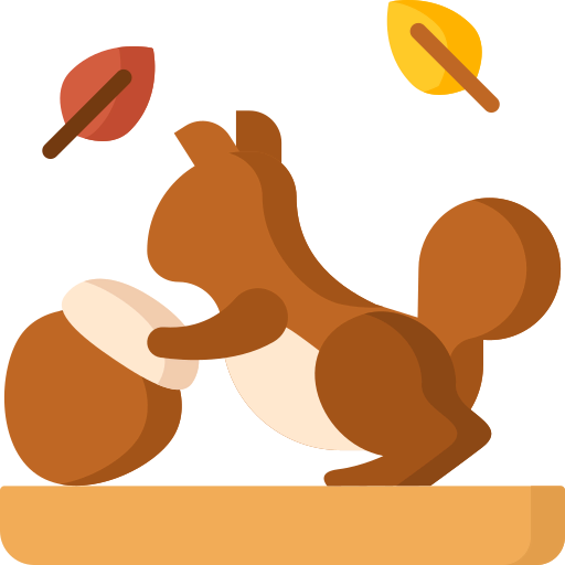 Squirrel and acorn アイコン