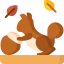 Squirrel and acorn 图标 64x64