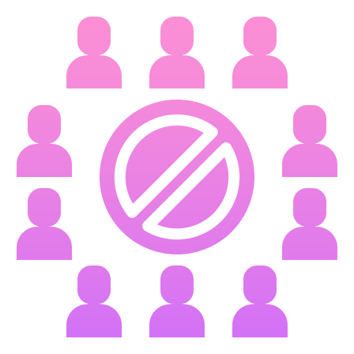 Avoid crowds icon