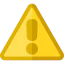 Warning sign icon 64x64