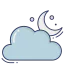 Cloudy night ícono 64x64