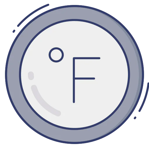Fahrenheit degrees icon