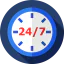 24 hours support icon 64x64
