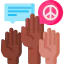 Civil right movement icon 64x64