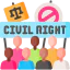 Civil right movement icon 64x64